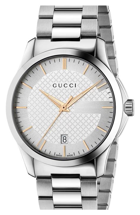 gucci g-timeless mens stainless steel bracelet watch|gucci 38mm watch.